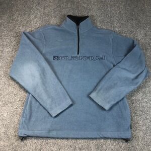 Vintage Old Navy Fleece Pullover Quarter Zip Sweatshirt Sweater Blue